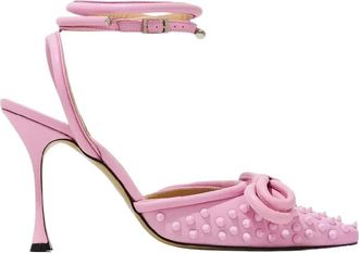 Mach & Mach Double Bow Stilettos - Dames - Pumps - Roze - 37 EU - Leer - Schoenen
