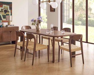 Castlery Nico Dining Table, 86.6 Brown Solid American Oak
