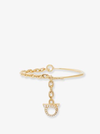 Ferragamo Bracciale in ottone con dettaglio Gancini - FERRAGAMO - gender_Woman