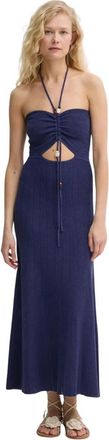 Sessun Maxi Jurk - Dames - Kleedjes - Blauw - L - Katoen - Kleedjes