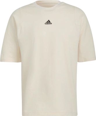 adidas Solid Color Logo Sports Short Sleeve Yellow White HB0476