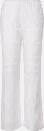 Toteme Pantaloni a gamba larga in voile di cotone e seta