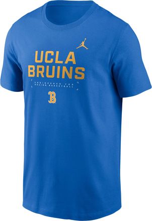 Nike Jordan Mens UCLA Courtside Basketball Jordan Brand Dri-FIT College T-Shirt in Blue | 0JET44UUCL-4V1