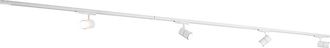 QAZQA Moderno Sistema De Riel Moderno Trif&aacute;sico Blanco Con 4 Focos 3000-4000k - Ruler 38 Aluminio /acero /pl&aacute;stico Alargada Incluye Led Max. 4 X 25 Watt - Q