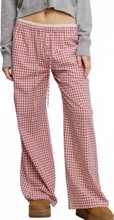Mimosa Piper Check Pants In Red