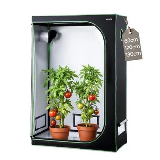 OEM Armario De Cultivo Interior 120x60x180 Cm, Carpa De Cultivo Con Ventana De Observaci&oacute;n, Bandeja De Suelo Y Cremallera, Mylar 600d De Alta Reflectancia