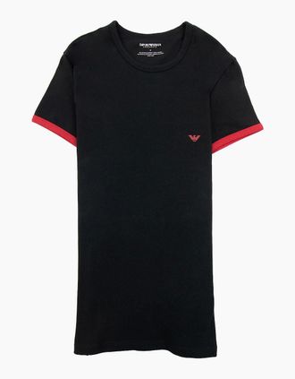 Emporio Armani Mens Emporio Armani Camo Eagle Ea Tee Black & Red - Multi/Black - Size: 40