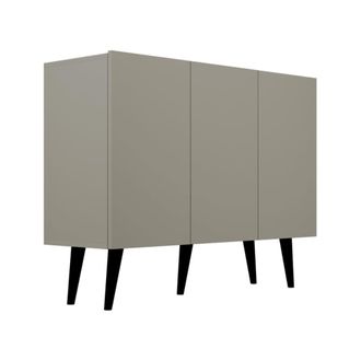 Petits Meubles C&oacute;moda 3 puertas paneles gris
