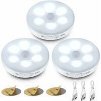 OEM Luz Nocturna Led Autom&aacute;tica, L&aacute;mpara De Interior Con Sensor De Movimiento, Luz Recargable Usb Autoadhesiva, Led Inal&aacute;mbrico (blanco) - Crezuo