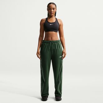 Nike Womens Fleece Tearaway Pants in Green | IQ1228-323