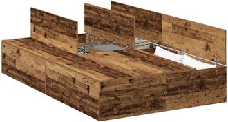 vidaXL Bed Frame Old wood 200 x 120 x 31.5 cm Engineered wood Vidaxl