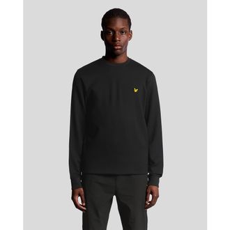 Lyle & Scott Crew Neck Long Sleeve Fly Fleece in Jet Black at Nordstrom, Size Xx-Large