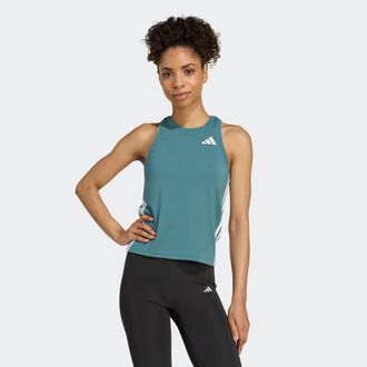 adidas Tanktop ADIDAS PERFORMANCE WE 3S TK, Damen, Gr. XL, weiss (preloved teal, wei&szlig;), Obermaterial: 88% Polyester, 12% Elasthan, Rundhals, Tops Tanktop