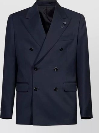 Lardini wool double-breasted suit