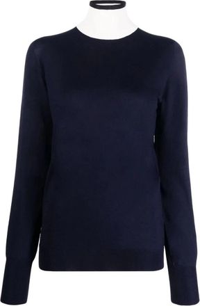 Jil Sander Zwarte Elegante Wollen Trui - Dames - Coltruien - Zwart - S - Wol - Truien & Vesten