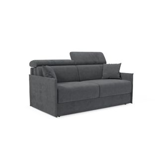 Divani.Store Miryam Sof&aacute; Cama Con Reposacabezas Reclinables En Suave Tejido Antimanchas T31 149 Cm Antracita