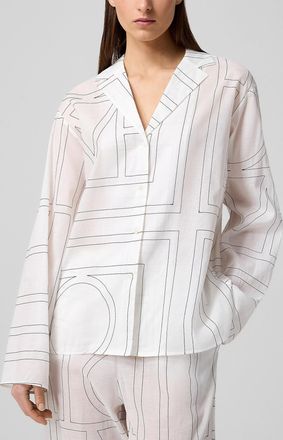 Toteme Tote Bagme - Womens Embroidered logo poplin shirt