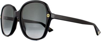 Gucci Square Womens Black Grey Gradient Sunglasses - One Size