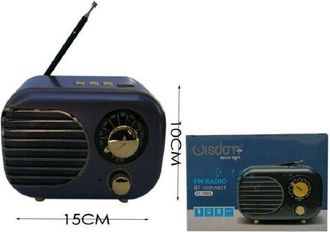 Trade Shop Trade Shop - Radio Fm Portatia Con Antenna Speaker Bluetooth Microsd Usb/ms 15x10cm Xc-5005