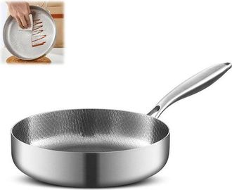 OEM Sart&eacute;n De Aleaci&oacute;n De Titanio, Tapa No Incluida, Revestimiento Antiadherente Y Resistente A Ara&ntilde;azos, Di&aacute;metro: 28 Cm, Plateada