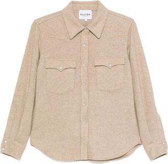 Kujten Kujten, Overhemden, Dames, Bruin, M, Kasjmier, Lumber Plain Shirt