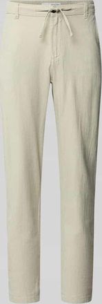 Selected Slim Fit Hose aus Baumwoll-Leinen-Mix Modell BRODY in Hellgruen, Gr&ouml;&szlig;e XXL