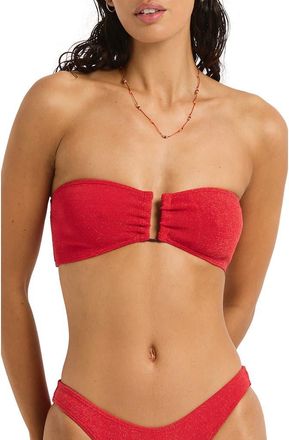 Bond-Eye Blake Bandeau Bikini Top in Cherry at Nordstrom