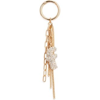 Chelsea28 Pav&eacute; Crystal Inital Bag Charm in F- Clear- Gold at Nordstrom