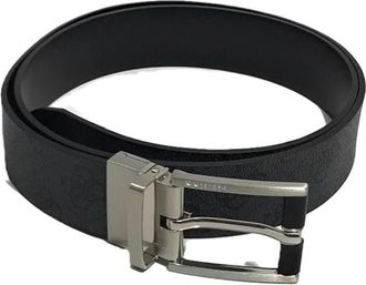 Guess Omkeerbare Leren Riem Zwart - Heren - Riemen - Zwart - XL - Leer - Accessoires