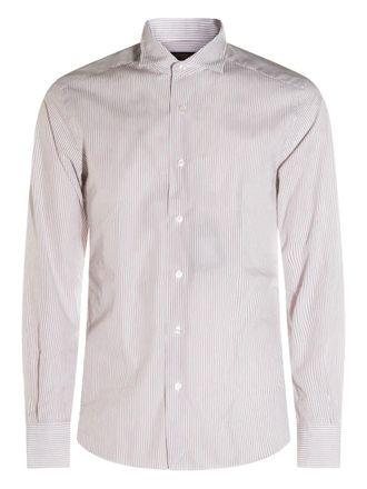 Glanshirt striped long-sleeved shirt - men - Cotton - 39 - White