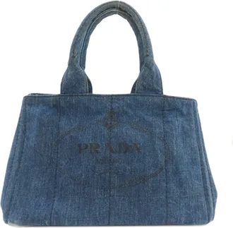 Prada Brown Denim Tote Bag (Pre-Owned)