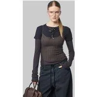 Acne Studios Layered Jersey Shirt with Bow