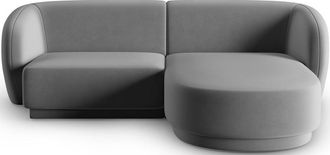 CXL by Christian Lacroix 3-Sitzer Designer Ecksofa Lionel - Samtbezug Grau