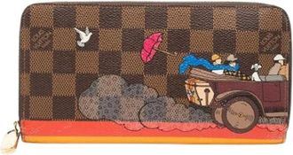 Louis Vuitton Pre-owned Zip Around Portemonnee - Dames - Vintage Accessoires - Bruin - ONE Size - Vintage