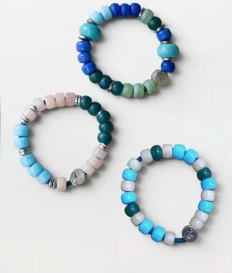 By Lilla Artemis Capsule Bracelet Hairtie Set in Cerulean at Nordstrom, Size 7