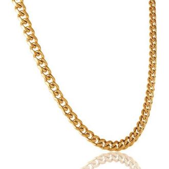 Lucky Brand Gold-Tone Curb Chain Necklace at Nordstrom