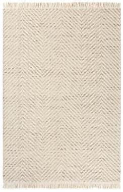 Brink & Campman Handgewebter Designer Teppich Atelier Twill Hellbeige - aus 100% reiner Schurwolle