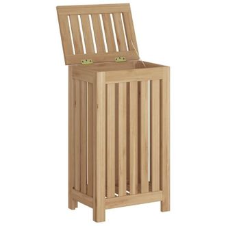 vidaXL Cesto De La Ropa Sucia Madera Maciza De Teca 35x25x60 Cm Vidaxl