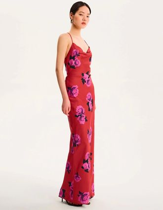 Omnes Womens Ginny Dress in Floral - Red - Size: 18