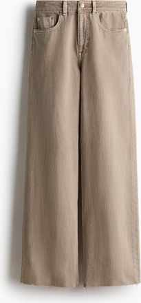H&M Wide High Jeans - Grau