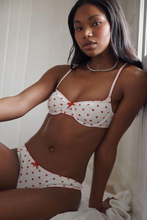 Kat The Label Hugo Heart Print Underwire Bra