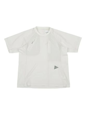 And Wander crew-neck T-shirt - men - Polyester/Cotton - M - White