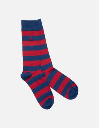 Swole Panda Mens Swole Panda Bamboo Socks Classic Red Stripe - Size: 7/7.5/8/8.5/9/9.5/10/10.5/11