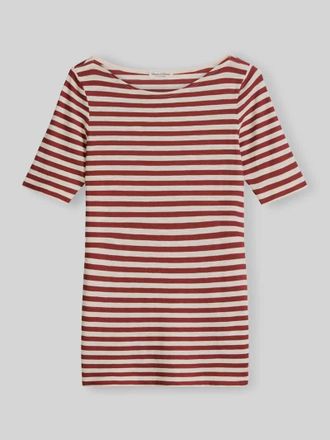 Marc O'Polo Regular Fit T-Shirt aus reiner Baumwolle in Bordeaux, Gr&ouml;&szlig;e XXL