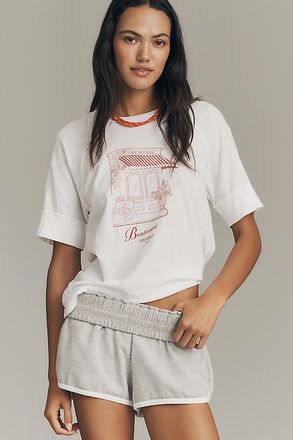 Sundry Cafe Fleur Boyfriend T-Shirt Top