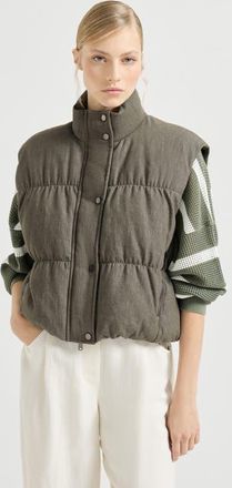 Brunello Cucinelli Down vest in Olive at Nordstrom, Size 44 It