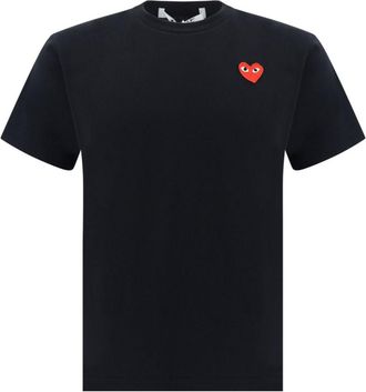 Comme Des Gar&ccedil;ons Black Heart Cotton T-shirt