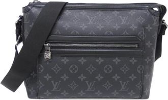 Louis Vuitton Black Coated Canvas Shoulder Bag (Pre-Owned)