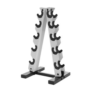 OEM Estante Para Mancuernas, Estructura En Forma De A, Almacenamiento De 5 Niveles, Blanco