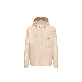 Moncler Moncler Striped Cotton Poplin Shirt, Men, Beige, Size: Xxl